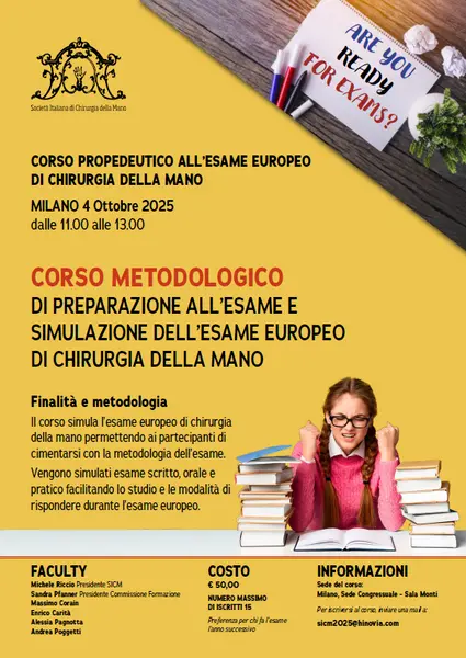 Corso Propedeutico all'Esame Europeo in Chirurgia della Mano