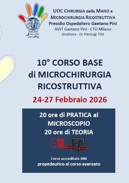 10° CORSO BASE  di MICROCHIRURGIA RICOSTRUTTIVA