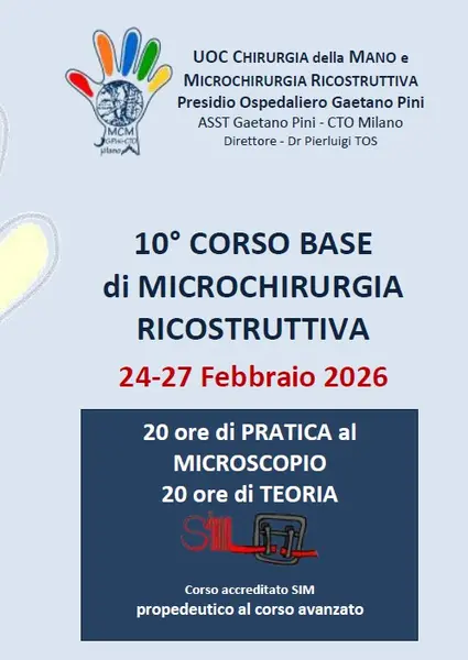 10° CORSO BASE  di MICROCHIRURGIA RICOSTRUTTIVA