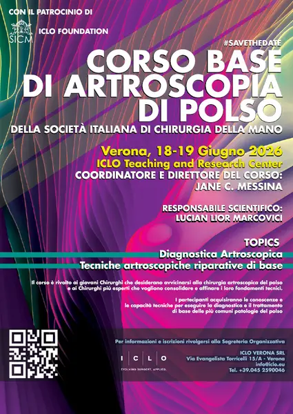 Corso Base di Artroscopia di Polso - SICM Corso Base di Artroscopia di Polso - SICM