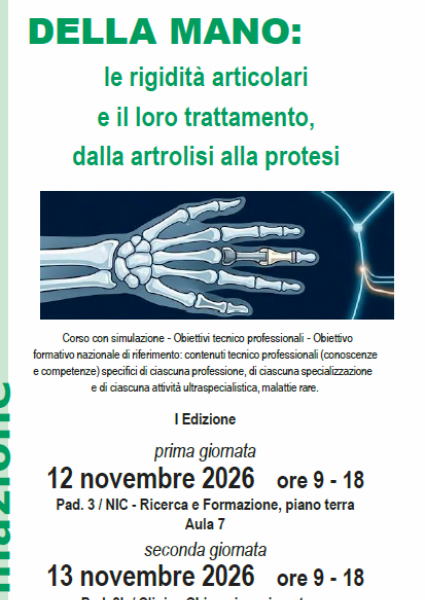 FOCUS ON IN CHIRURGIA DELLA MANO: le rigidità articolari ed il loro trattamento dalla artrolisi alla protesi