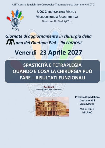 SPASTICITÀ E TETRAPLEGIA QUANDO E COSA LA CHIRURGIA PUÒ FARE - RISULTATI FUNZIONALI