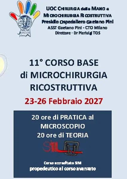 11° Corso Base di Microchirurgia Ricostruttiva