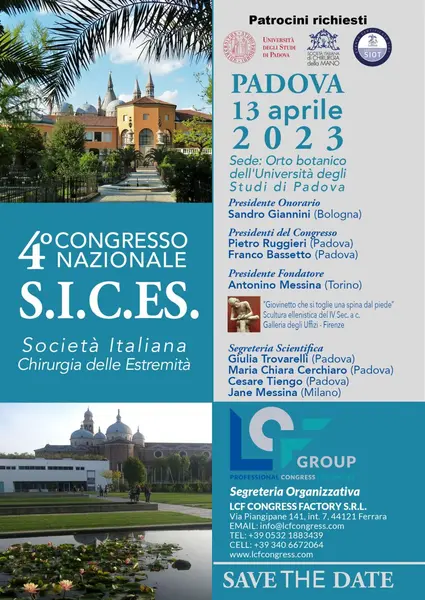 4 CONGRESSO NAZIONALE DELLA SOCIETA' DI CHIRURGIA DELLE ESTREMITA' (SICES)