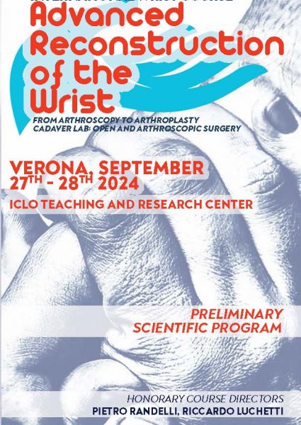 ADVANCED RECOSTRUCTION OF THE  WRIST- Cadaver Lab Course