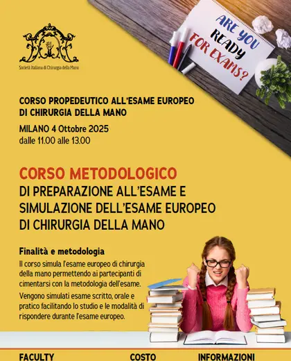Corso Propedeutico all'Esame Europeo in Chirurgia della Mano