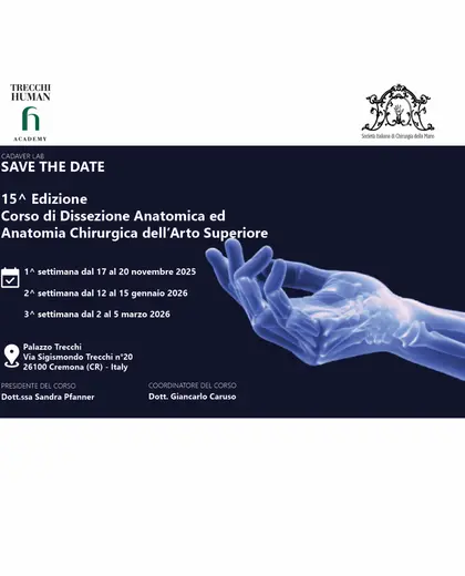 Corso Dissezione Anatomica ed Anatomia Chirurgica dell'Arto Superiore