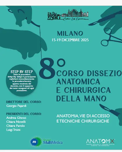 8° CORSO DI SSEZIONE ANATOMICA E CHIRURGICA DE L LA MANO