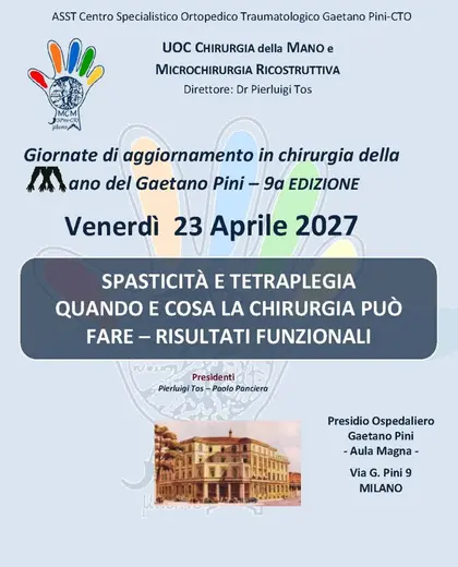 SPASTICITÀ E TETRAPLEGIA QUANDO E COSA LA CHIRURGIA PUÒ FARE - RISULTATI FUNZIONALI