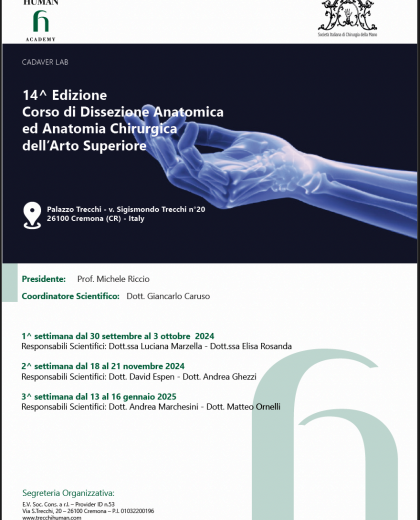 Corso Dissezione anatomica ed Anatomia chirurgica dell'arto superiore