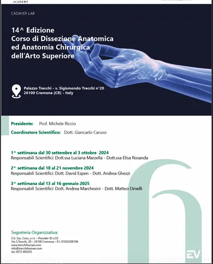 Corso Dissezione anatomica ed Anatomia chirurgica dell'arto superiore