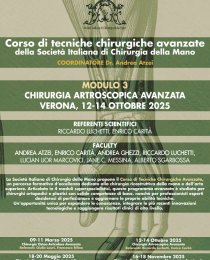 Modulo di chirurgia artroscopica avanzata